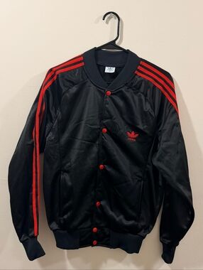 Vintage Adidas Snap Jacket Long Sleeve Size M
